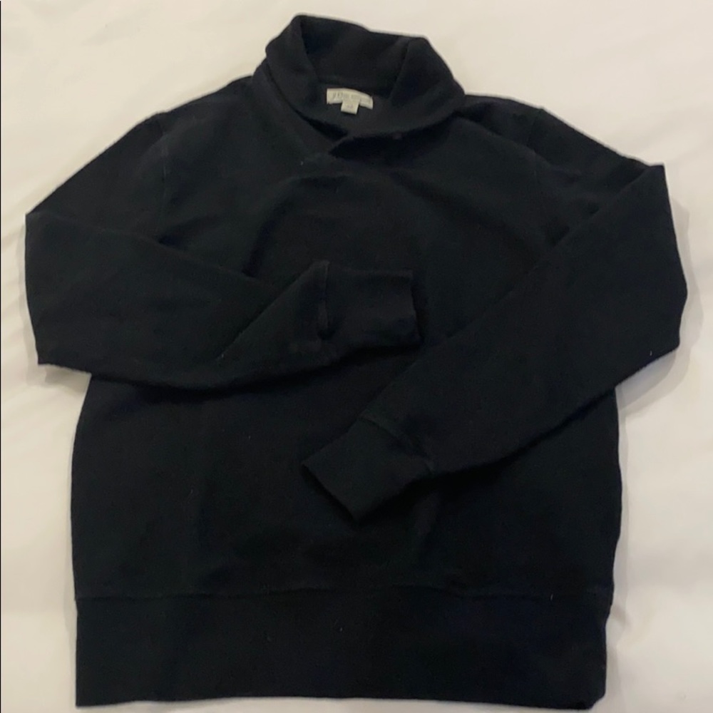 J crew men’s shawl collar black sweater xs